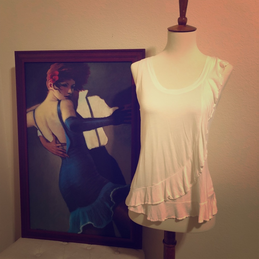 Banana Republic Cream Sleeveless Top